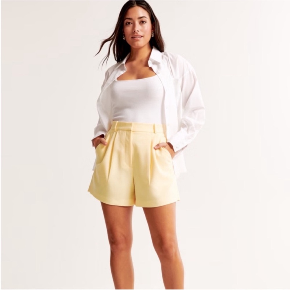 Abercrombie & Fitch Yellow Sloane Shorts